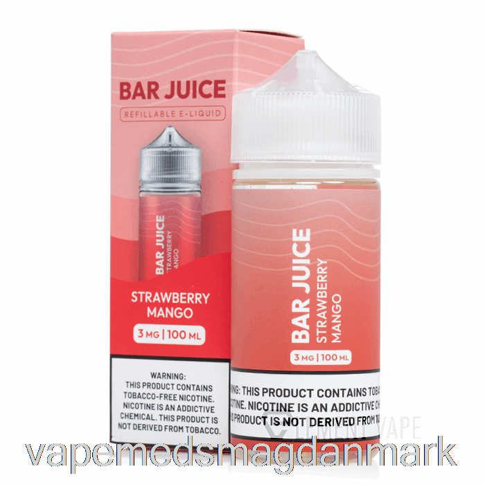 Engangs Vape Danmark Jordbær Mango - Bar Juice - 100ml 6mg